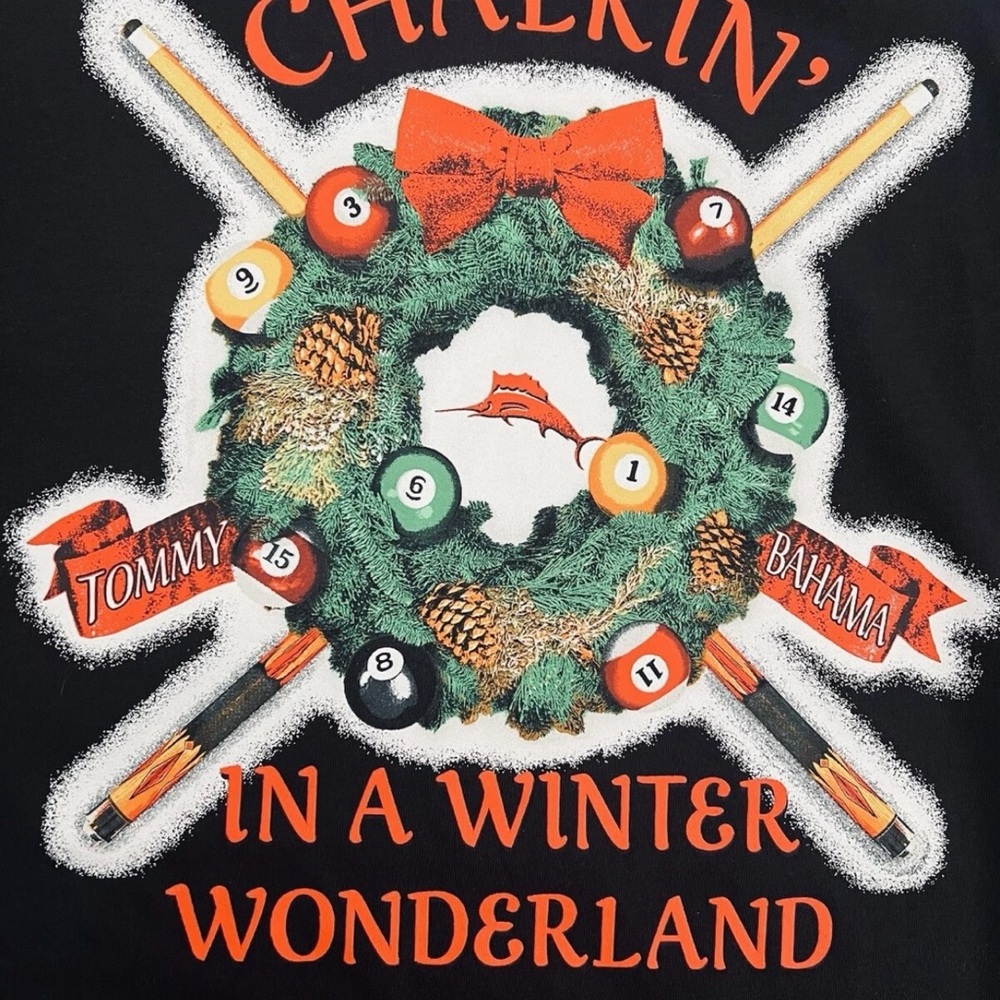 Tommy Bahama Mens Pocket Tee Shirt SZ L Winter Wonderland Xmas NWT $54.50